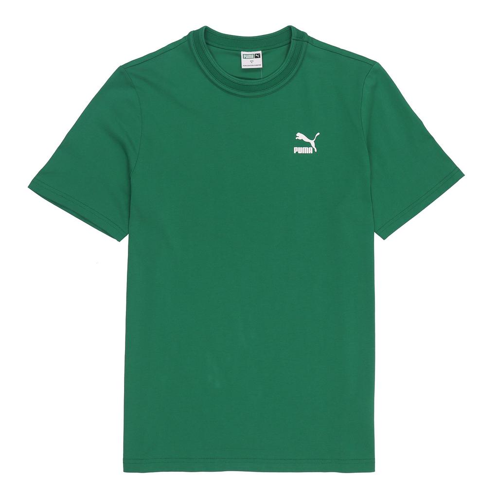 Puma Tennis Club Graphic Tee With Back Logo Print Men Tops Tender-Green 536958-96