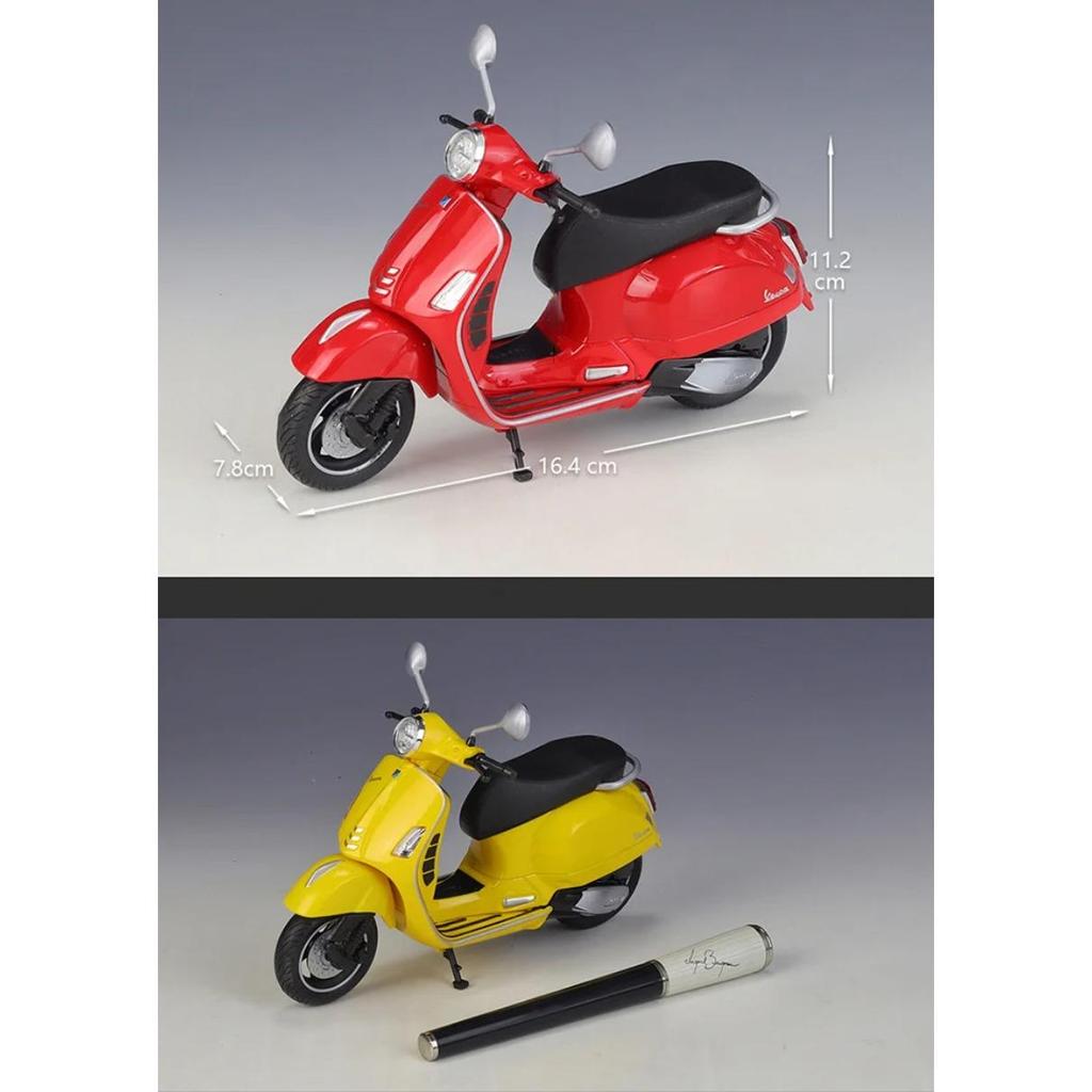 Welly 1/12 Vespa GTS Super 2020 Сплав Классическая Модель Мотоцикла для Отдыха Металлическая Модель Уличных Мотоциклов Подарки для Детей