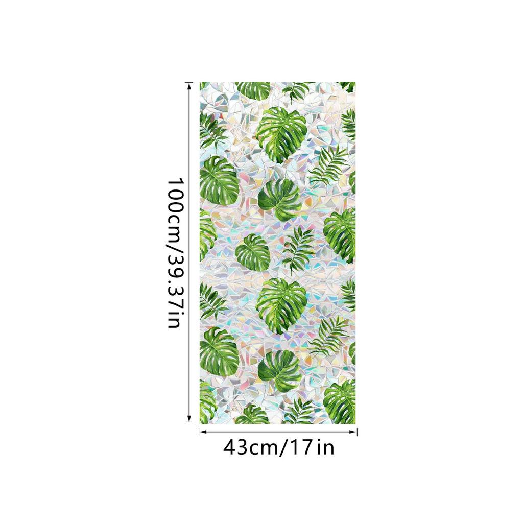 PVC Flower Window Electrostatic Stickers Privacy Protection Static Cling Decoration Reusable Glass Decals for Home Bathroom