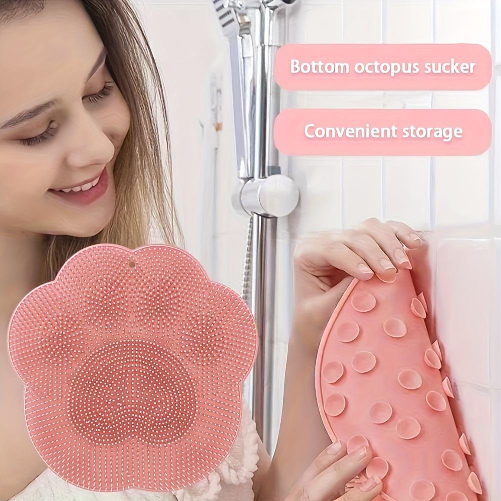 Коврик для скраба для ног в ванной, для мытья ног, для скраба для ног, удаляет омертвевшую кожу, растирает ноги, большой, для ленивых, для растирания спины, присоска, массаж