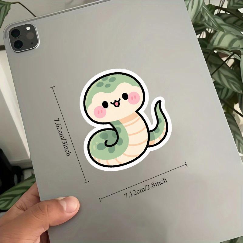 «Свирепая и жестокая» маскировка змей | Мягкие и милые змеи с краснеющими лицами, спрятанные в прочных наклейках для ноутбука, автомобиля, багажа