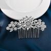 1 шт. Гребень для волос из сплава со стразами в виде цветка сливы для женщин, для вечеринки, свадьбы, фотографии