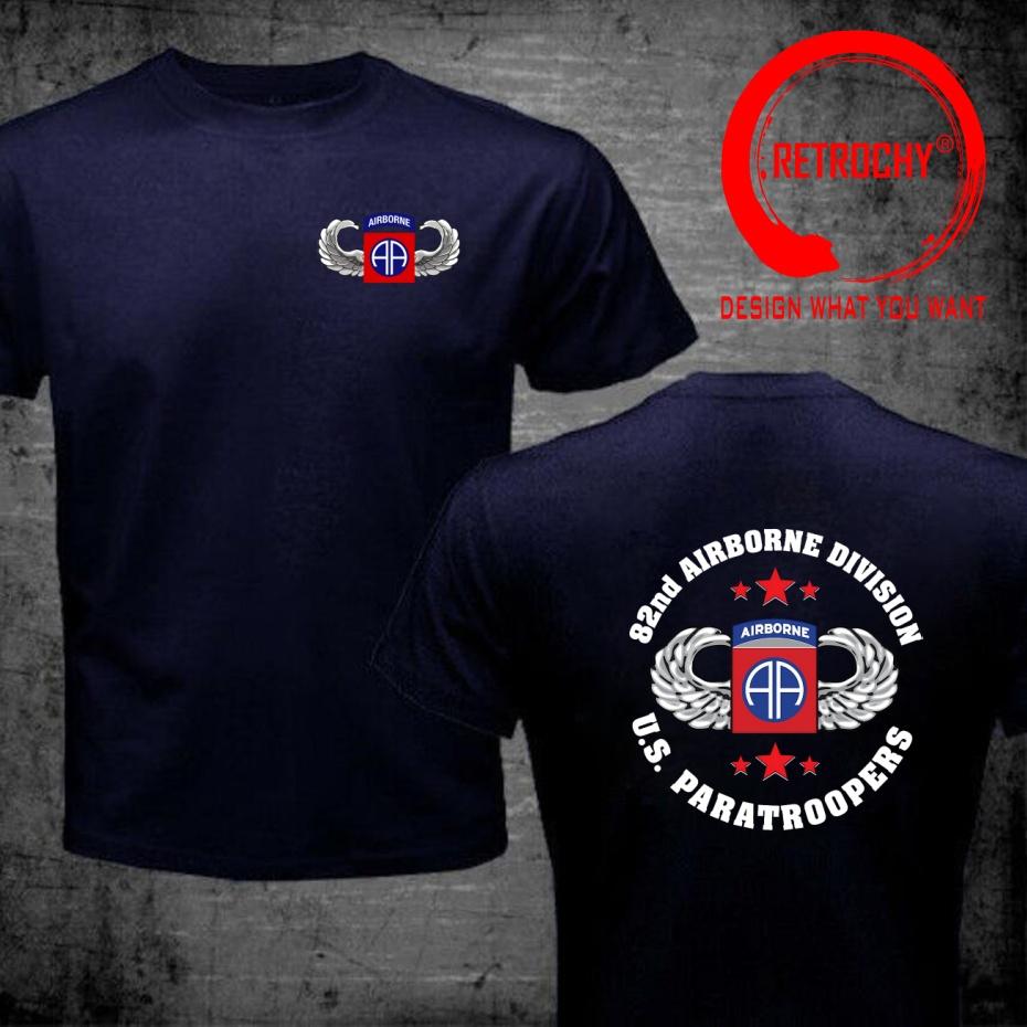 Funny Design SUS Army 82nd Airborne Wing hirt Unisex Fashion Trendy Casual Clothing Stylish Tops Tee Shirt Leisure Tshirt Men's