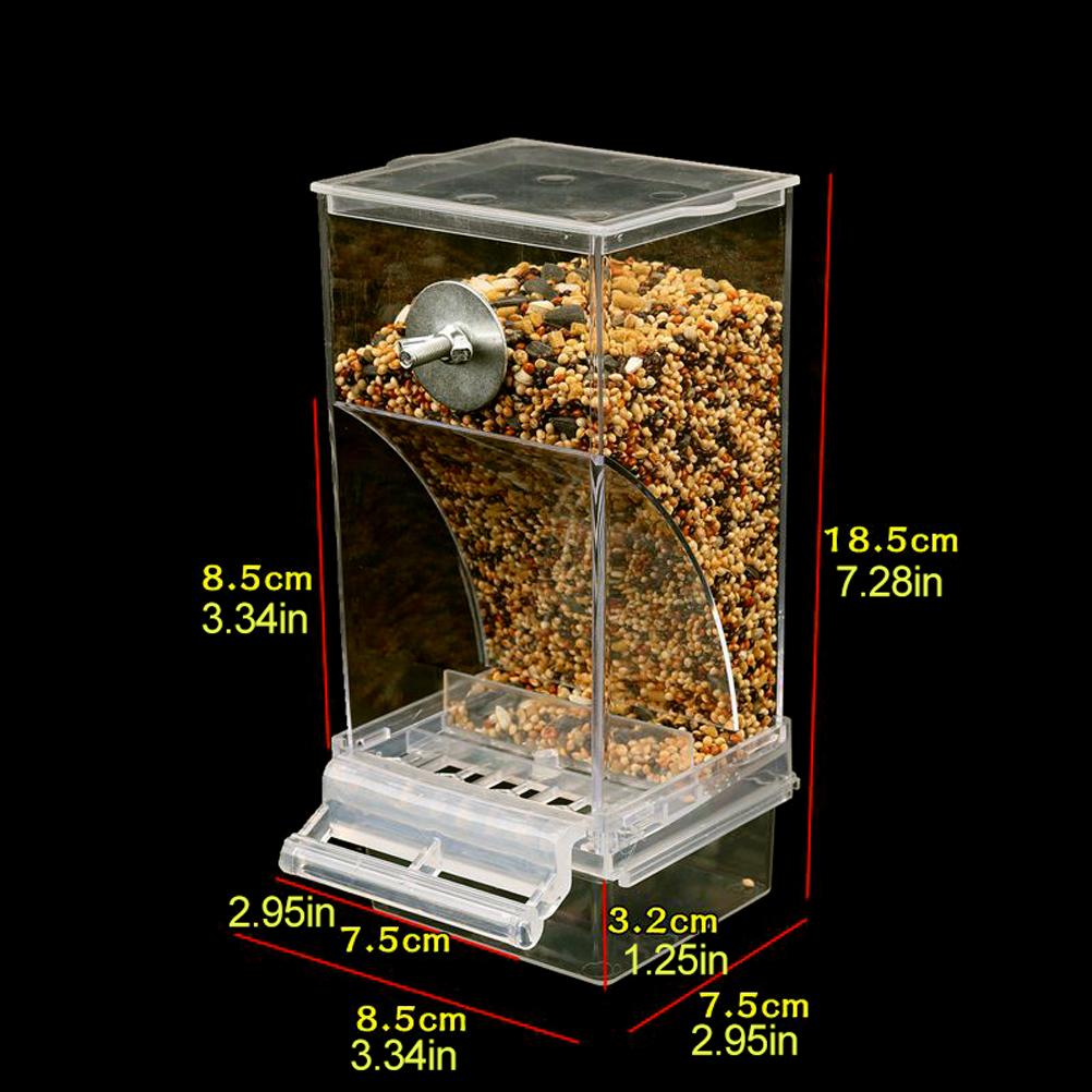 Bird Automatic Feeder Splash Proof Bird Feeder Bird Cage Accessories Bird Food Container for