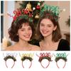 Sequin 2026 Happy New Year Headband Cute Christmas Headpiece New Year Decorative Headdress  Cosplay