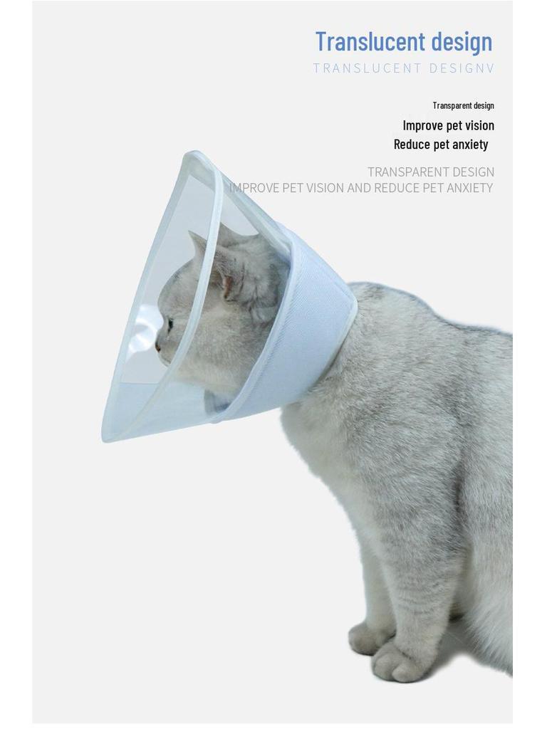 Cat Grooming Anti-Scratch & Bite Protective PVC Collar Set