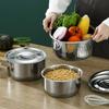 3/5 шт. Миска из нержавеющей стали с крышкой, миска для паровых яиц, универсальная, противоударная, металлическая миска для смешивания для домашней кухни