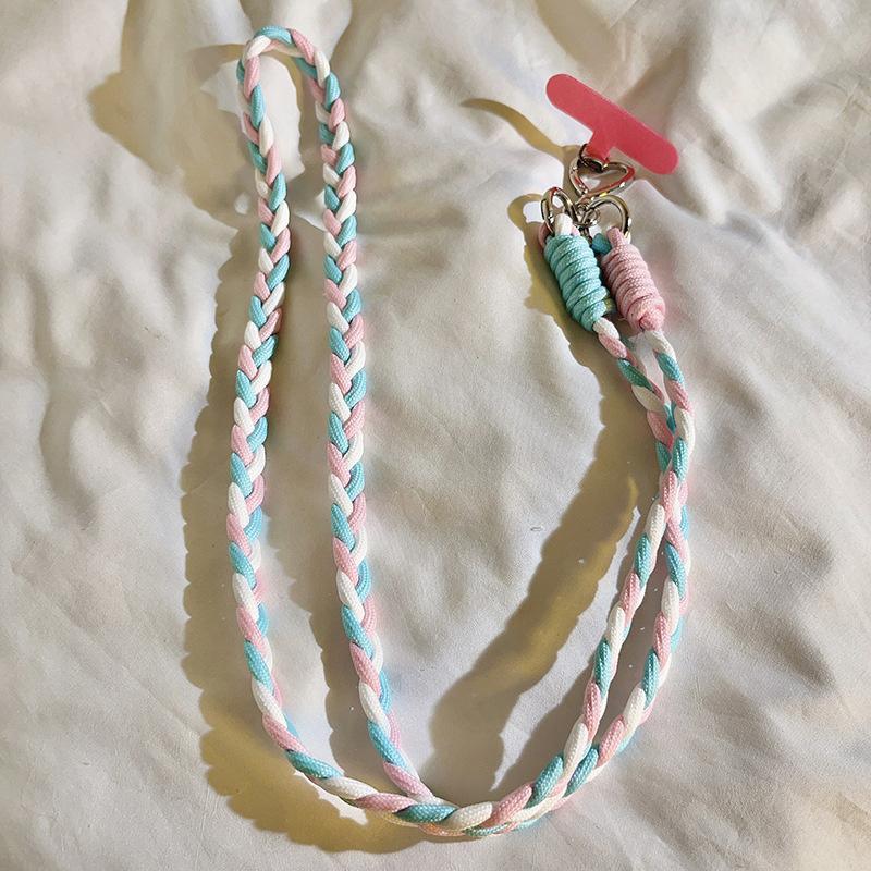 Цветной длинный ремешок для телефона через плечо, веревочная цепочка для iPhone, Samsung, Huawei, Xiaomi, брелок, универсальная подвеска для телефона и сумки