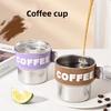 Креативная кружка из нержавеющей стали 304 с крышкой, большая емкость, изоляционная кружка, для автомобиля, охлаждающая, портативная и компактная, кружка для кофе и молока