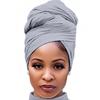 1 Piece Stretch Head Wrap Scarf Stretchy Turban Long Hair Scarf Wrap Solid Color Soft Head Band Tie For Women Headband Soft Hijab For Abaya