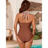 2025 Новый Купальник Женский Европейский и Американский Сексуальный Слитный Бикини с Глубоким V-образным Вырезом