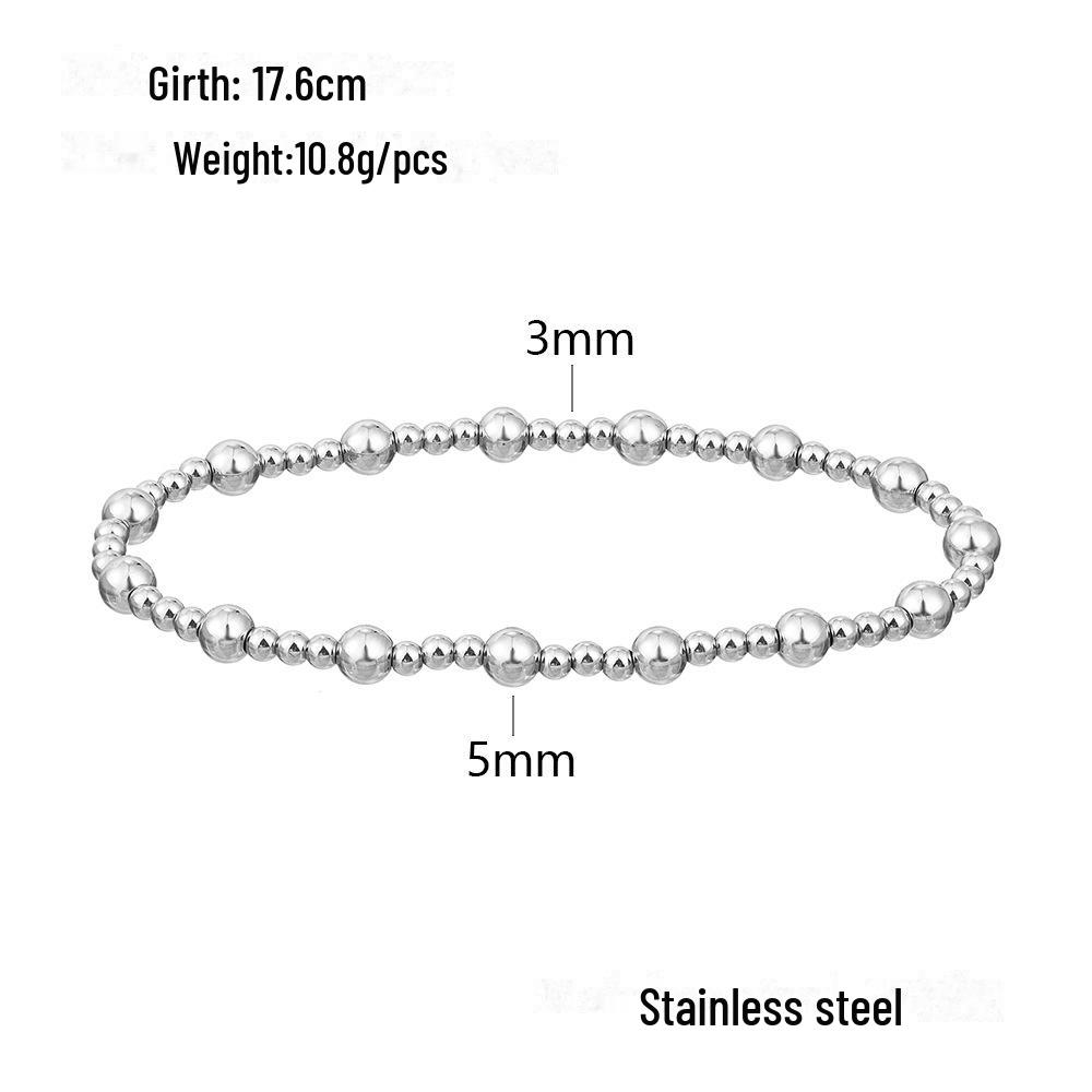 Эластичный браслет из бисера из золота 18 карат, не выцветает, для больших запястий - европейский и американский стиль