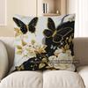 Home Decor Marble Pattern With Rose &amp; Butterfly Pillow Pattern Cushion Cover Suitable For Sofa Bedroom Car Pillow Cover