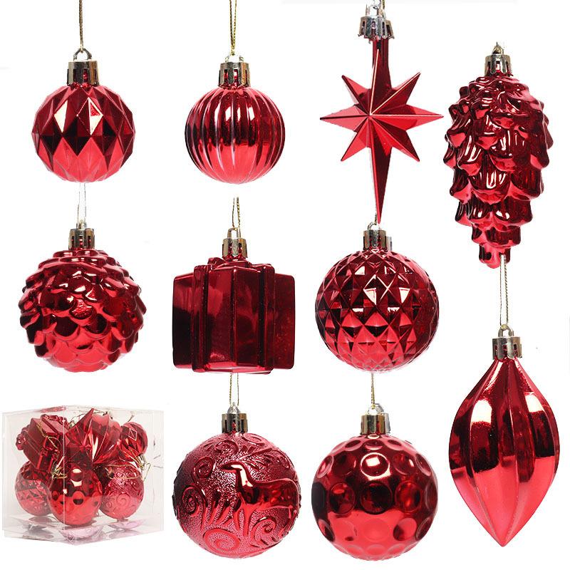 12 шт. Металлические каплевидные елочные шары для украшения рождественской елки