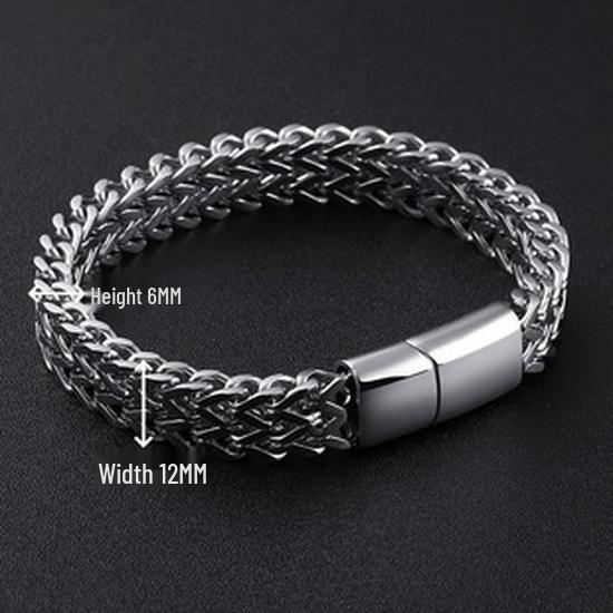 Nordic Viking Wolf Head Titanium Steel Men's Hip-Hop Stainless Steel Bracelet
