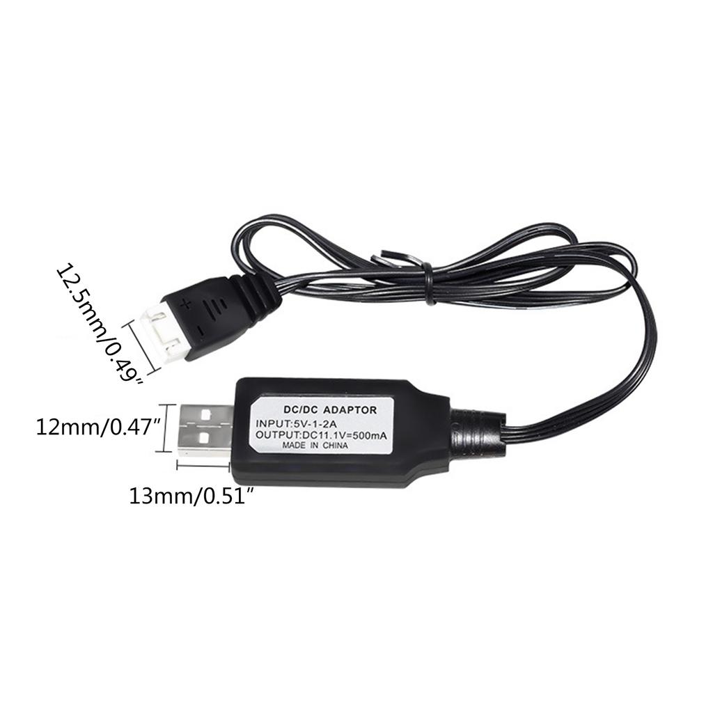 11.1V 500mAh Быстрый USB-кабель для зарядки с разъемом XH-4P для литиевых Lipo аккумуляторов Дистанционное управление автомобилями, лодками