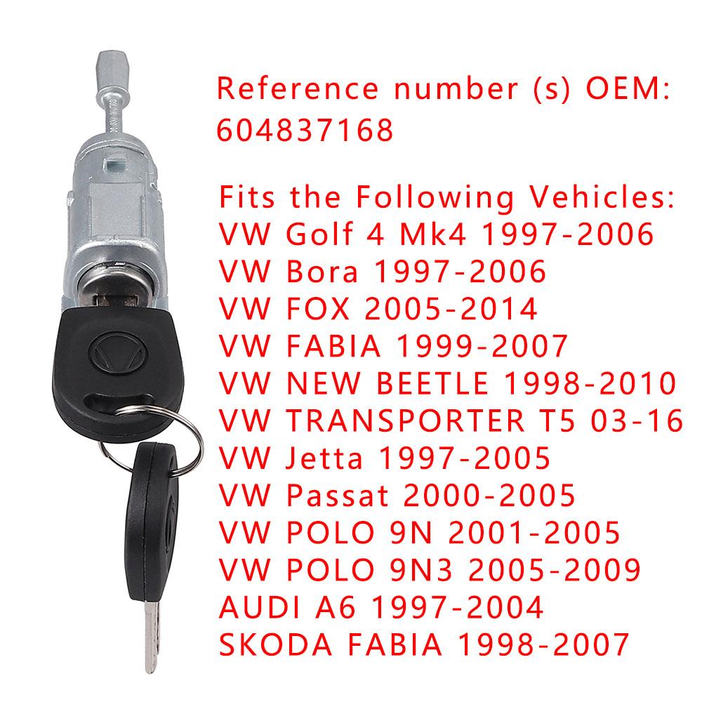 604837168 Right DOOR LOCK BARREL CYLINDER FOR VW GOLF 4 IV MK4 BORA A6 SKODA FABIA POLO 1997-2009 NEW HIGH