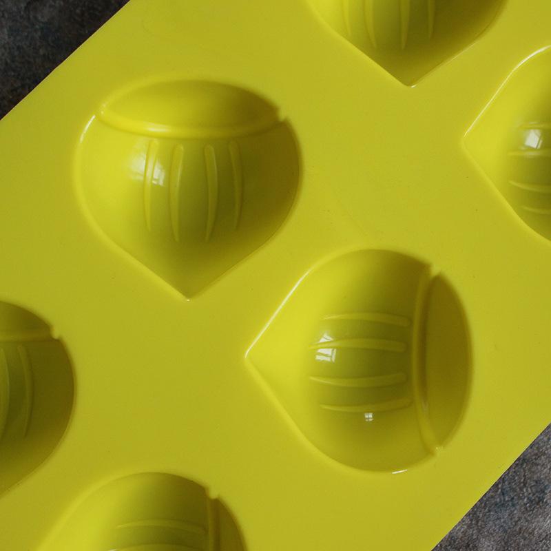 6 Holes Reusable Silicone Cake Mold Lemon Chestnut Shape Heat Resistant Baking Tool for Mousse Pudding Pastry DIY Gift