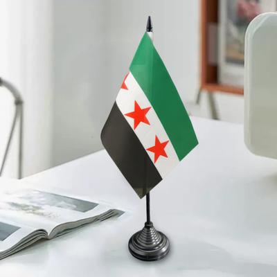 10/20 шт. сирийских флагов на палках, устойчивых к выцветанию, с двухсторонней печатью, небольшой ручной флаг с палками, мини-украшение сирийского баннера