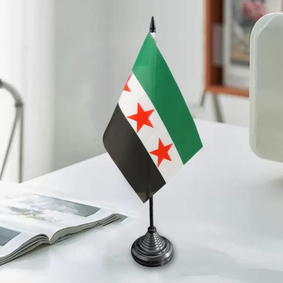10/20 шт. сирийских флагов на палках, устойчивых к выцветанию, с двухсторонней печатью, небольшой ручной флаг с палками, мини-украшение сирийского баннера
