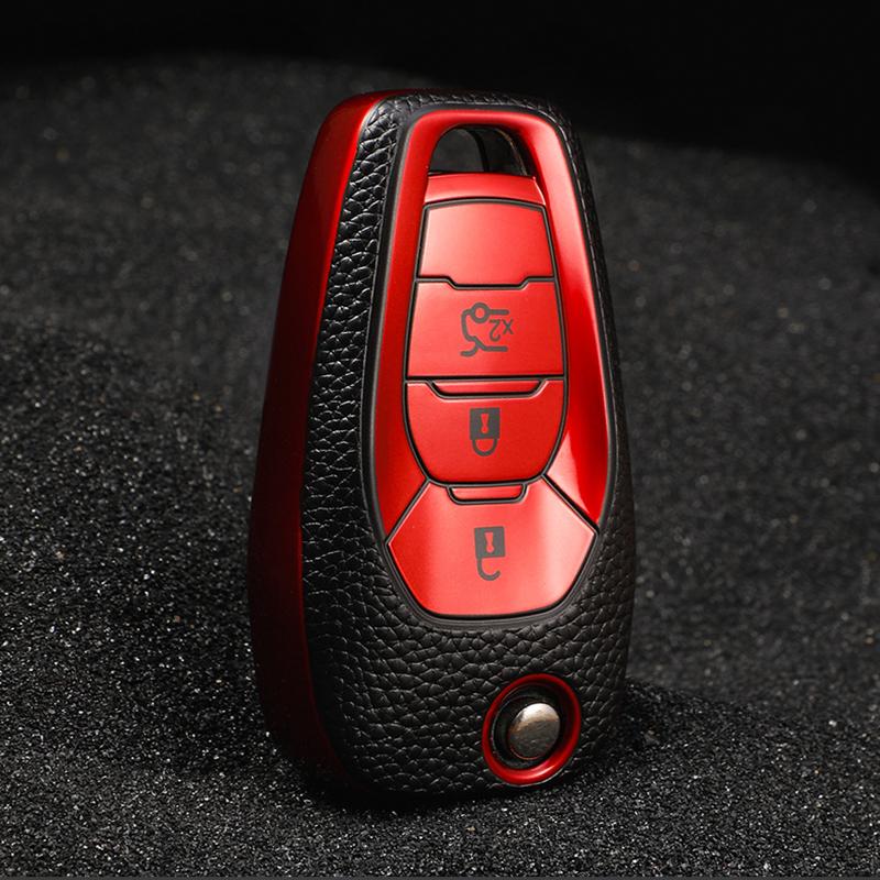 Откидной брелок с дистанционным управлением из ТПУ кожи с 3 кнопками, чехол для ключей для Chevrolet Cruze Aveo Malibu Onyx LTZ 2014-2018, держатель для ключей