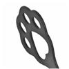 Black Dog Paw Spanking Paddle Pu Leather  Toy Impact Pet Play Fetish Paddles