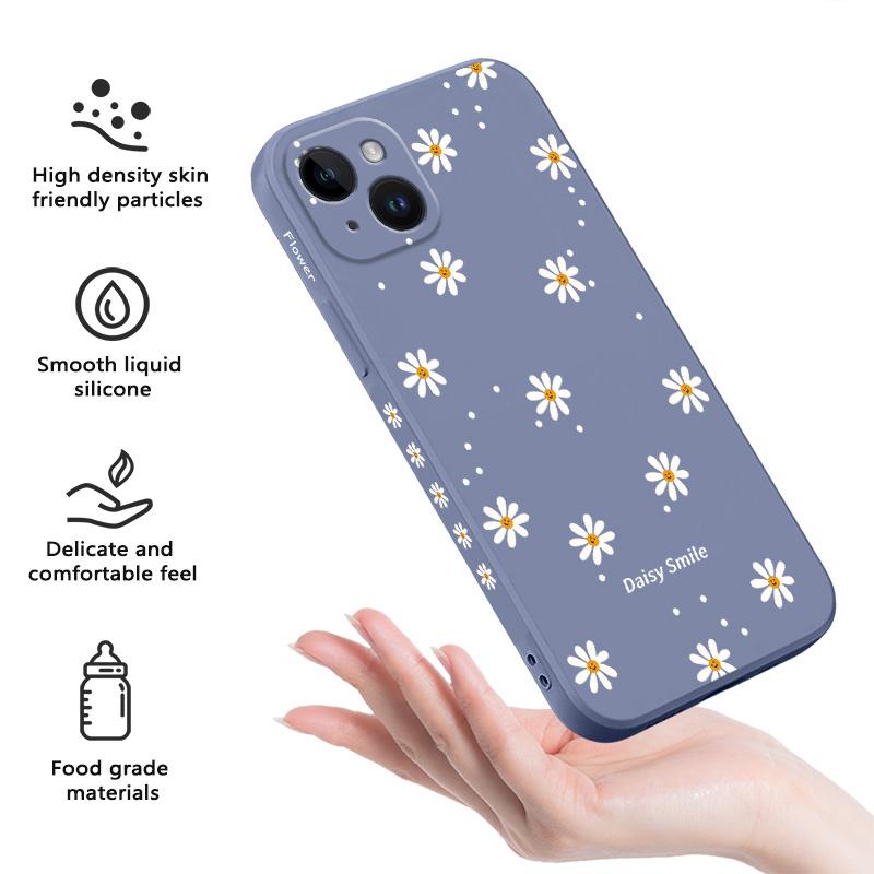 Чехол для телефона «Улыбающаяся ромашка» для iPhone 17 17 Air 16 16e 15 14 13 12 11 X XR XS Plus Pro Max Mini Силиконовый чехол