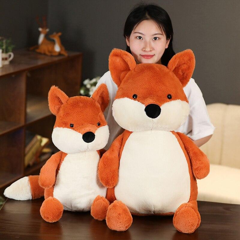 35 -90cm Soft Fluffy Fox Plush Toy Cute Cartoon Animal Fox Stuffed Doll Girls Lover Valentine 'S Gift Kawaii Sofa Decor Pillows