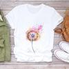 Tee Top Tshirt Watercolor 90s Trend Cute Fashion Clothes Women Printing T Casual Cartoon Print Lady Female Clothing Short Sleeve Graphic T-shirt