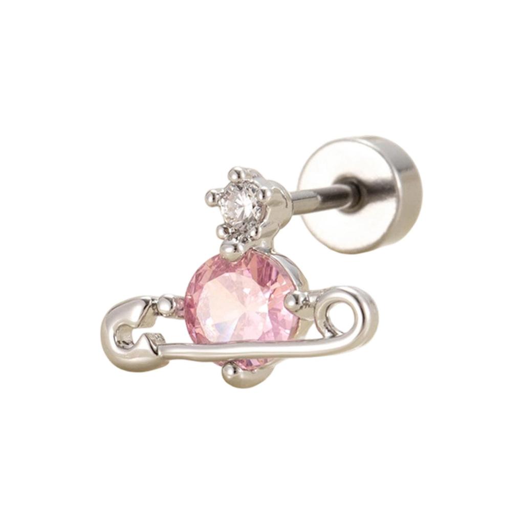 Серьги-пусеты в виде булавки Сатурн - Двусторонний винтовой стержень, Уникальные высококачественные серьги для хряща из титановой стали для молодых девушек