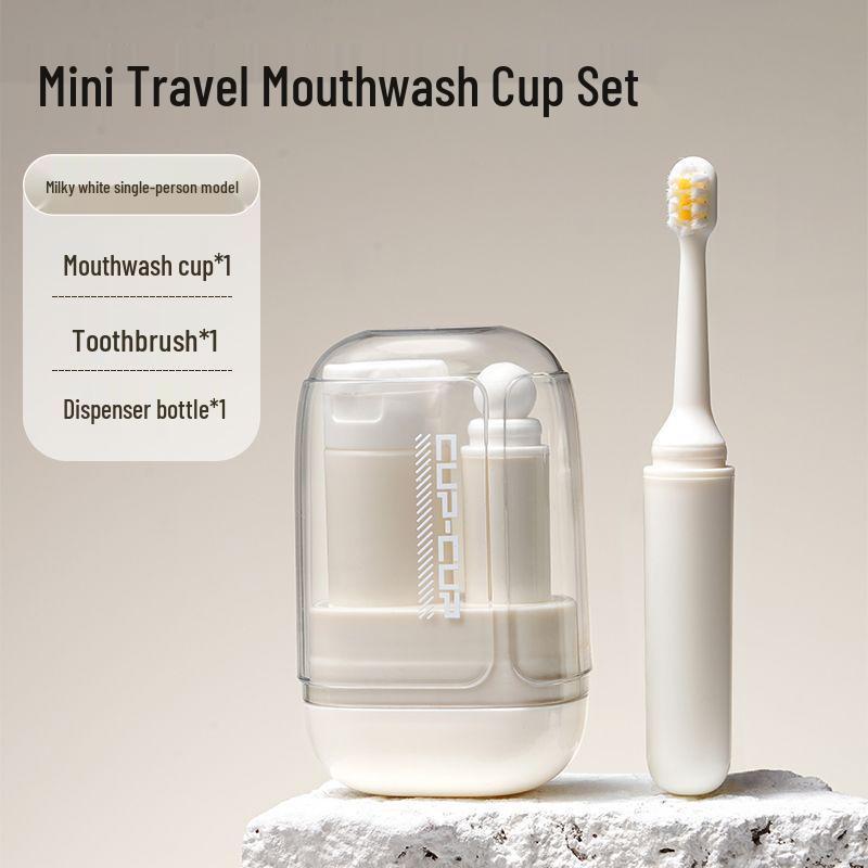 Портативный японский дорожный набор для умывания: Складная зубная щетка, стакан для полоскания рта и контейнер для хранения