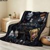 1PC Death Note Patterned Flannel Blanket Suitable For All Seasons For Home Decor Warmth And Comfort Gifts Holiday Present