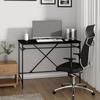 VidaXL Black Desk 100x50x75 Cm Engineered Wood and Iron 826719
