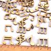 100Pcs Arts Card Making DIY Craft Natural Wood Scrapbooking Embellishment Music Notes Wooden