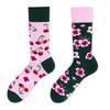 Asymmetric Cartoon Mid-Calf Cotton Socks for Men and Women - Trendy European & American Fashion