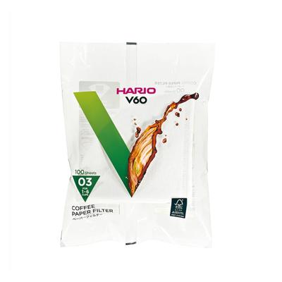V60 Paper Filters 03W for Coffee Drip 100 Filters Per White X 10 Sets [Bulk Sale] (1-6 Cups), Pack, VCF-03-100W