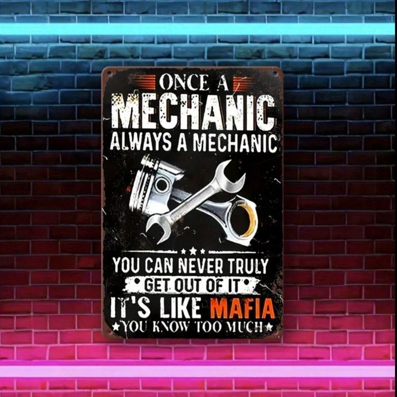 Винтажный металлический жестяной настенный плакат-вывеска 20x30см