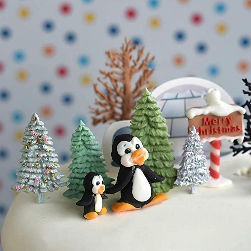 KUXSE силиконовая форма для рождественской елки, форма для помадки, инструменты для украшения торта, форма для шоколадной мастики