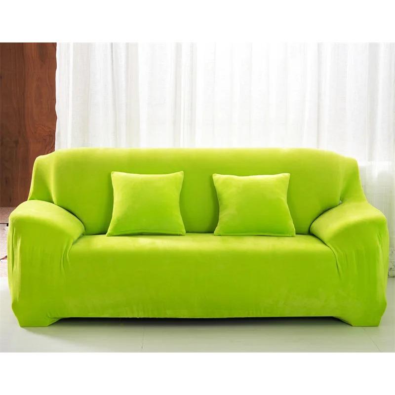 Thicken Plush Elastic Sofa Covers for Living Room Sectional Corner Furniture Slipcover Couch Cover 1/2/3/4 Seater Solid Color
