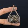 Turitella Fossil Gemstone Чистая медная проволока, обернутая ювелирными изделиями ручной работы, кулон для подарка