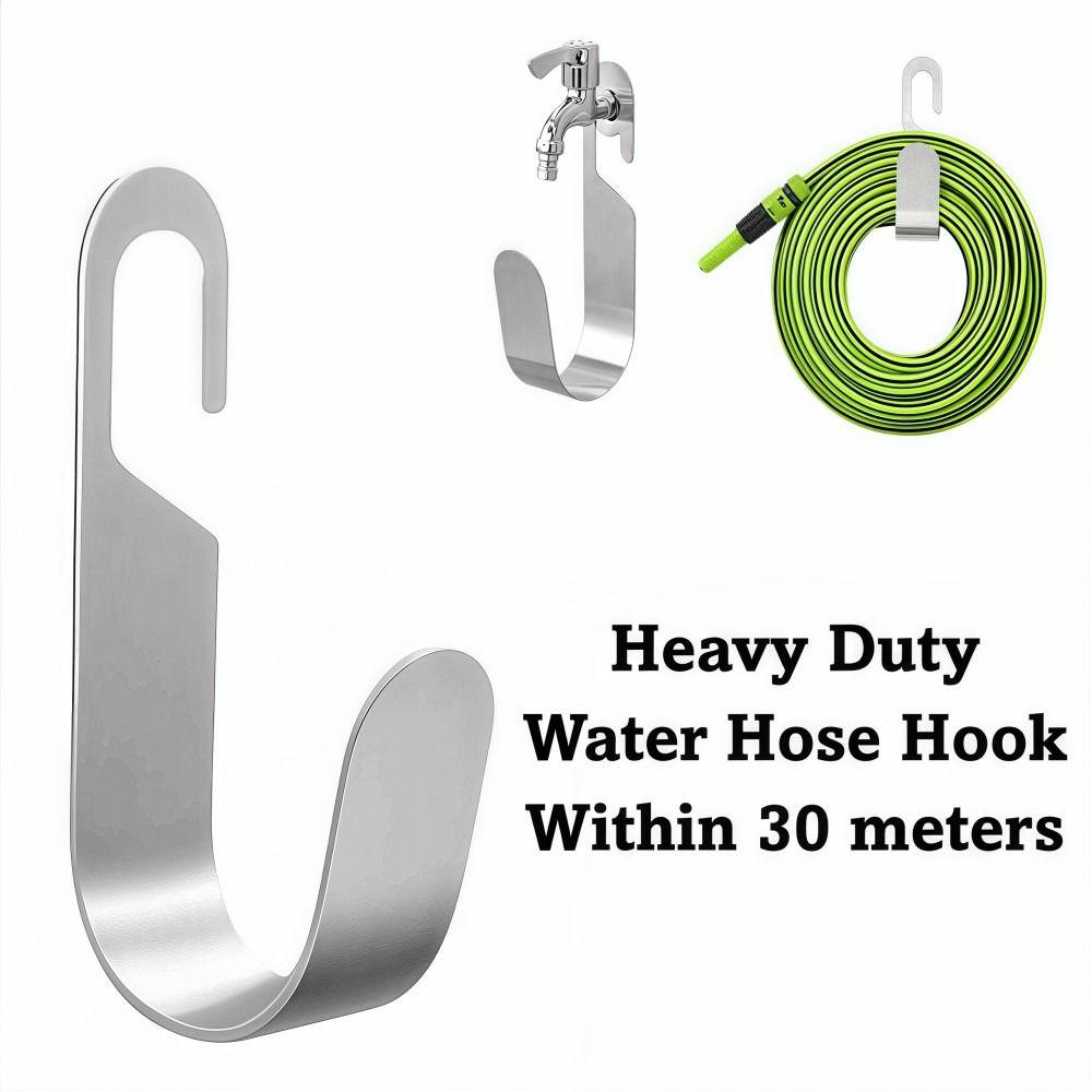 Stainless Steel Garden Hose Holder Heavy Duty Hose Storage Rack Hose Hanger For Home Garden Yard