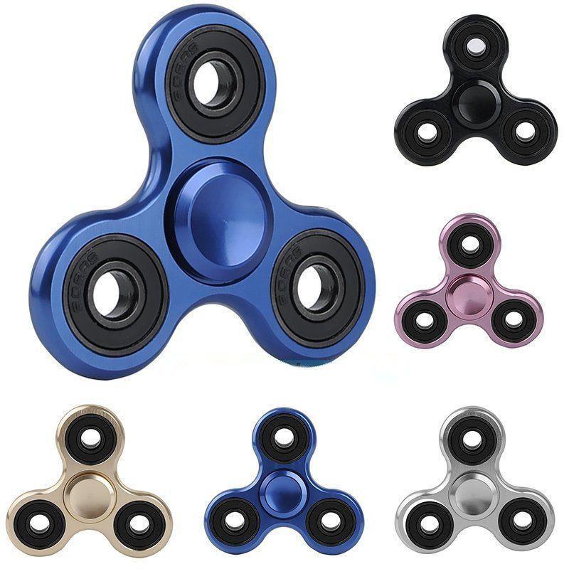 Премиальный алюминиевый сплав три-спиннер бесшумный подшипник металлический фиджет игрушка снятие стресса