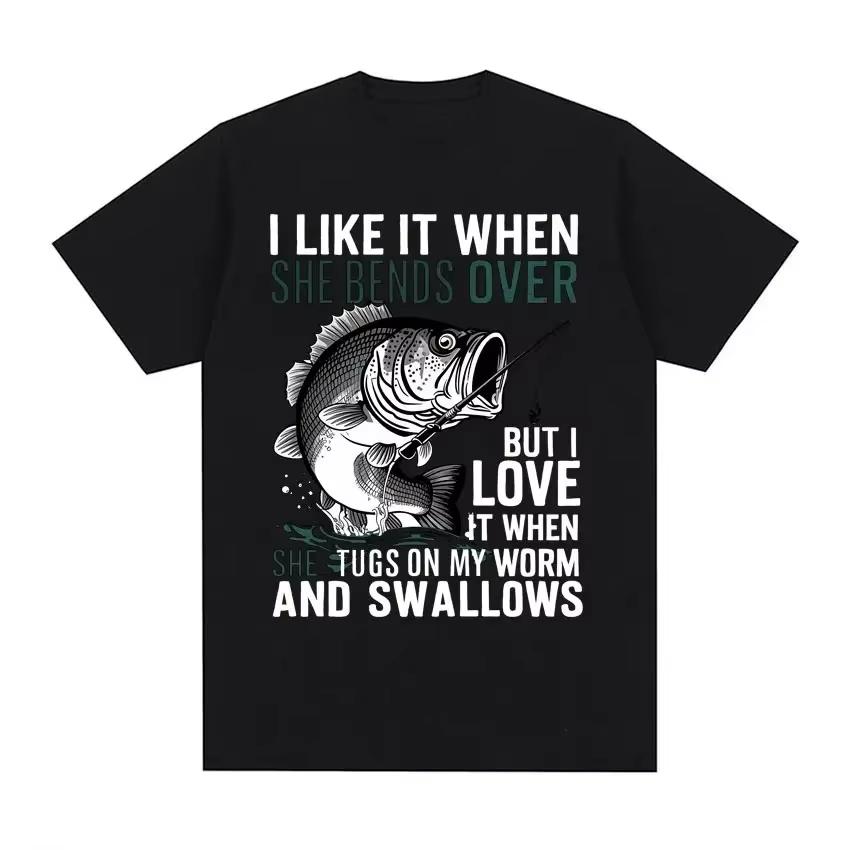 Funny Women Want Me Fish Fear Me Meme Graphic TShirt Fashion Harajuku Vintage Fishing T Shirts Unisex Women Cotton Oversized Tees