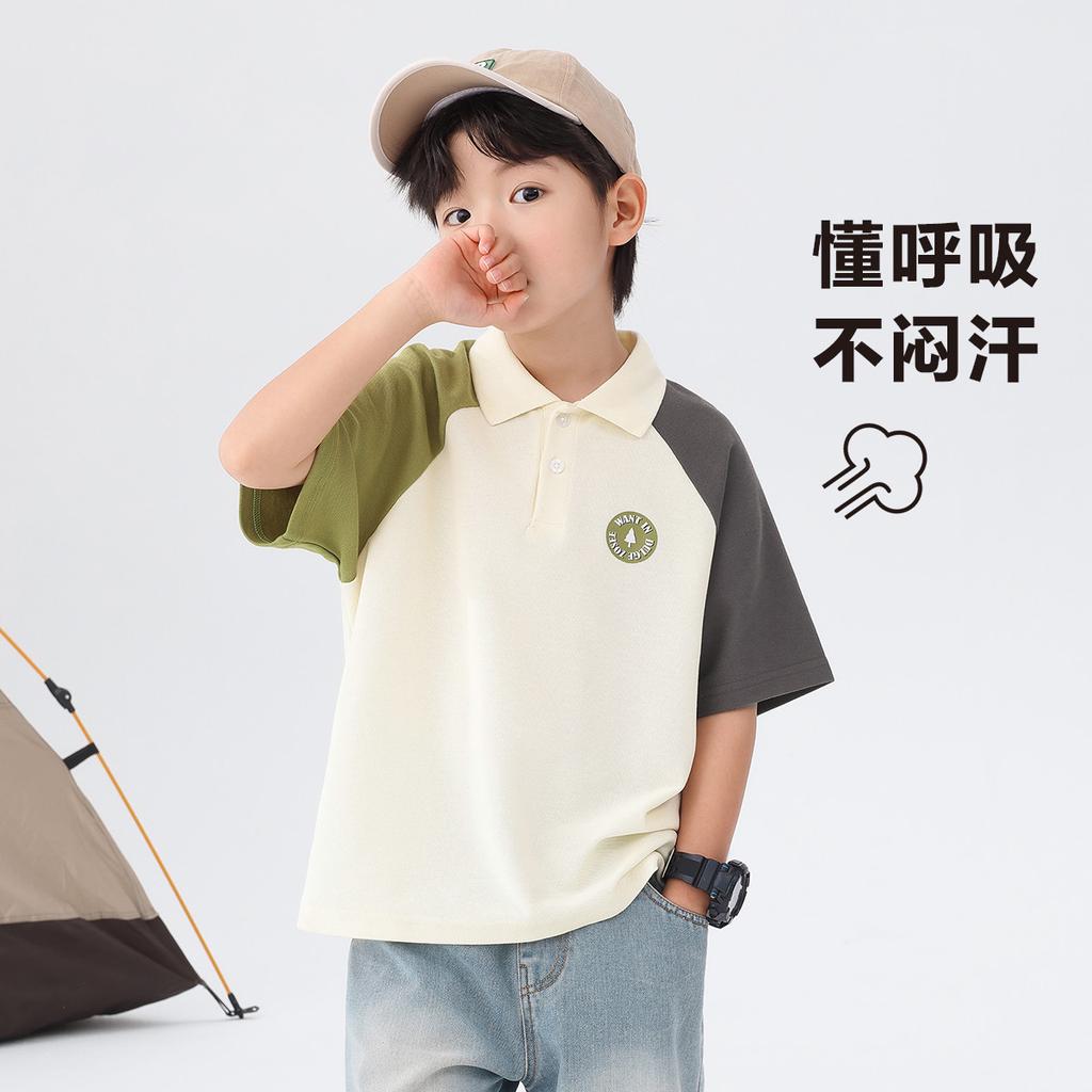 Left West Children's Wear Boys' Short-sleeved T-shirt Polo Shirt