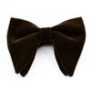 Solid Mens Oversized Bow Tie Velvet Adjustable Necktie Fashion Big Bow Tie  Wedding Party