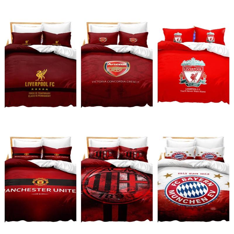 Роскошный 3D Комплект Постельного Белья с Цифровой Печатью для Футбольных Фанатов Оптовый Комплект Постельного Белья для Футбольных Энтузиастов