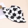 Football Pattern Printed Bucket Hat Spring And Summer Outdoor Foldable Sunshade Sunscreen Cap