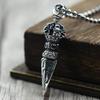 Тибетский стиль 925 стерлинговое серебро Ваджра амулет ожерелье