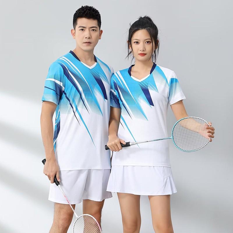 Badminton Table Tennis Sport Shirts Quick Dry Breathable Short Sleeve Team Uniforms Men Women Kids
