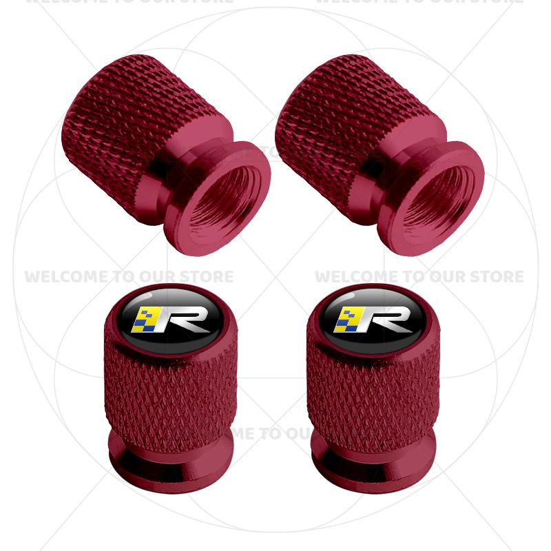 For Volvo R Design Emblem S90 V90 XC60 T8 V70 S60 V60 EX30 Moose 4Pcs Aluminum Car Tire Valve Caps Wheel Stem Air Dust Covers